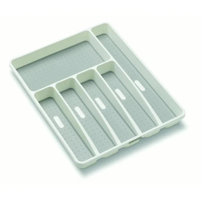 

Classic Large Silverware Tray with 6 Compartment, White