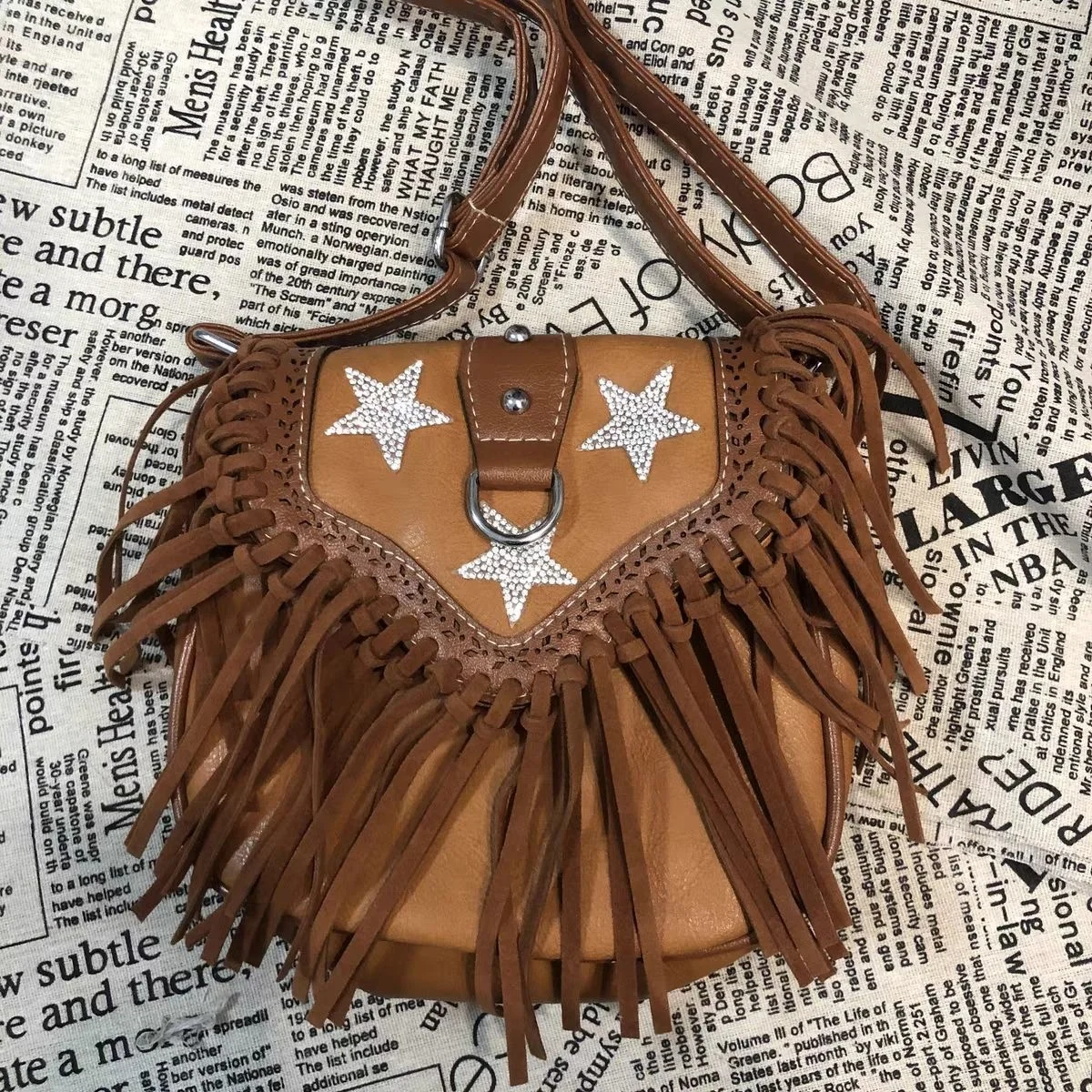 2023 American Retro Shoulder Small Purses And Handbags Luxury Design Tassel Saddle Crossbody Satchel Harajuku Goth Bag Woman