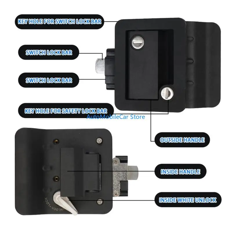 G8TE Simple Install Camping Marine Door Lock Designed for Hassle Setups Long Lasting Durability Various Vehicles