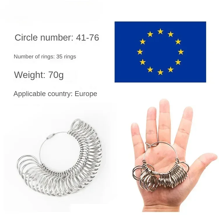 Edelstahl-Ringgrößenmesser Professionelles Schmuckmesswerkzeug für DIY-Ringherstellung Präzise Fingergrößenmessung Langlebig – Detail 6