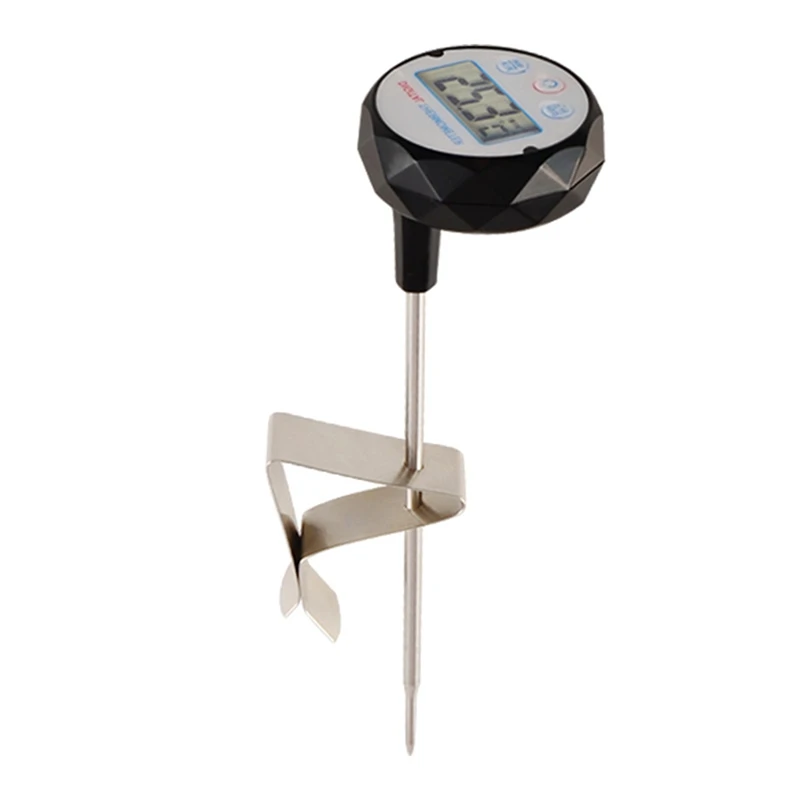Termómetro de acero inoxidable para café expreso, para controlar la temperatura cuando espumar leche, para cocina, barbacoa, comida, carne, pavo, leche-A22G