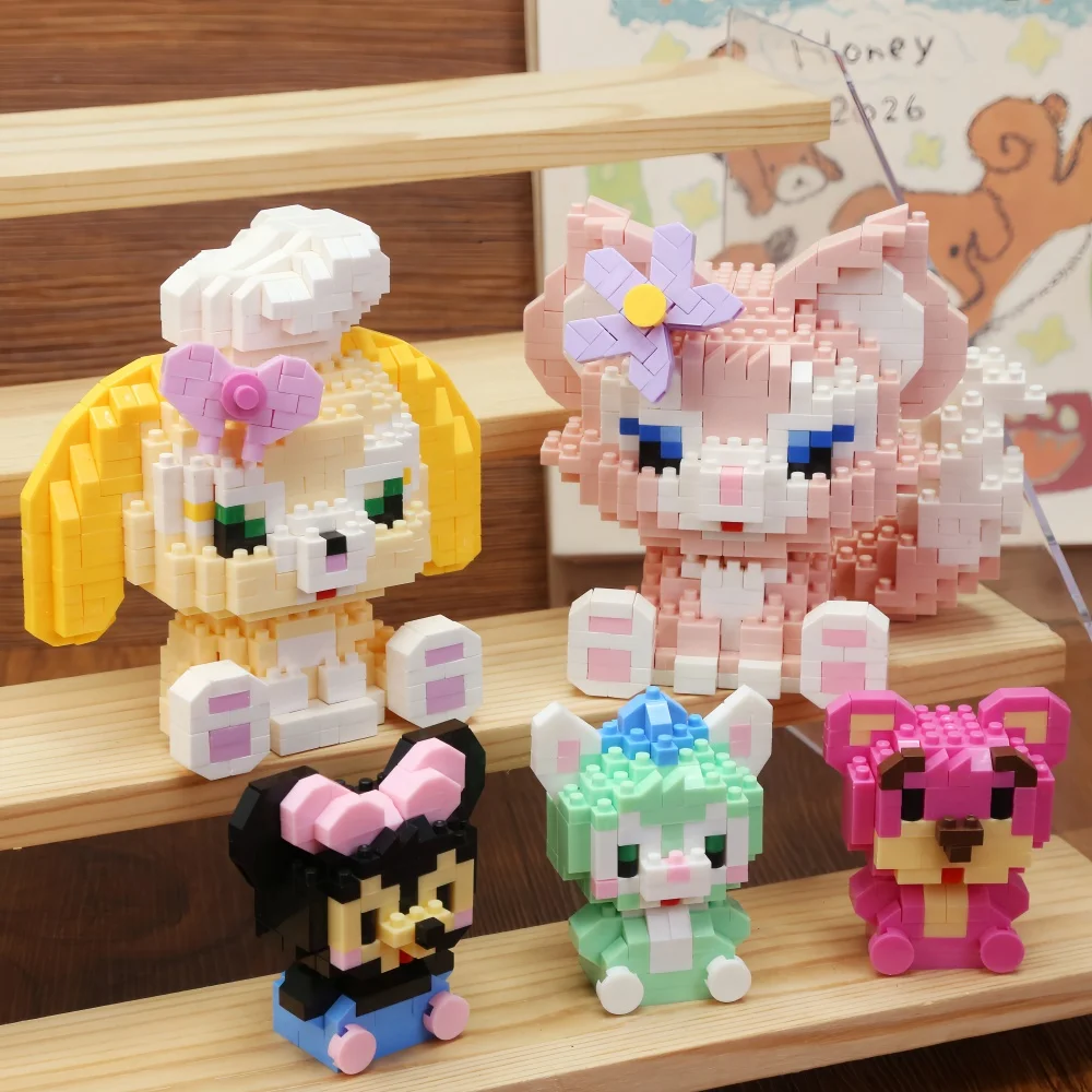 Disney Building Blocks Anime Kawaii Cartoon mini Action Children\'s Figures Blocks Bricks Assemble DIY Toys Gift for Kids