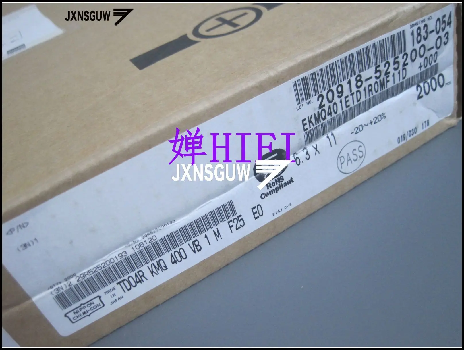 20PCS NIPPON KMQ 400V1UF 6.3X11MM NCC long life electrolytic capacitor 1UF/400V CHEMI-CON 105 degrees 1uF 400V