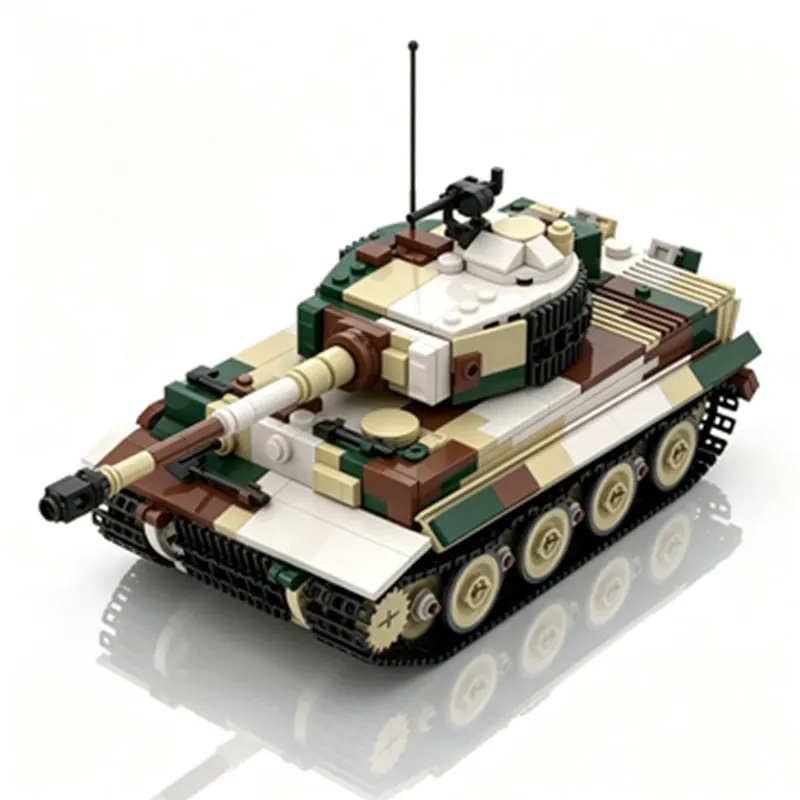

MOC Camouflage Tank Model – Small-Particle Building Blocks (1062 Pieces) – Collectible Gift & Display Piece for Boys