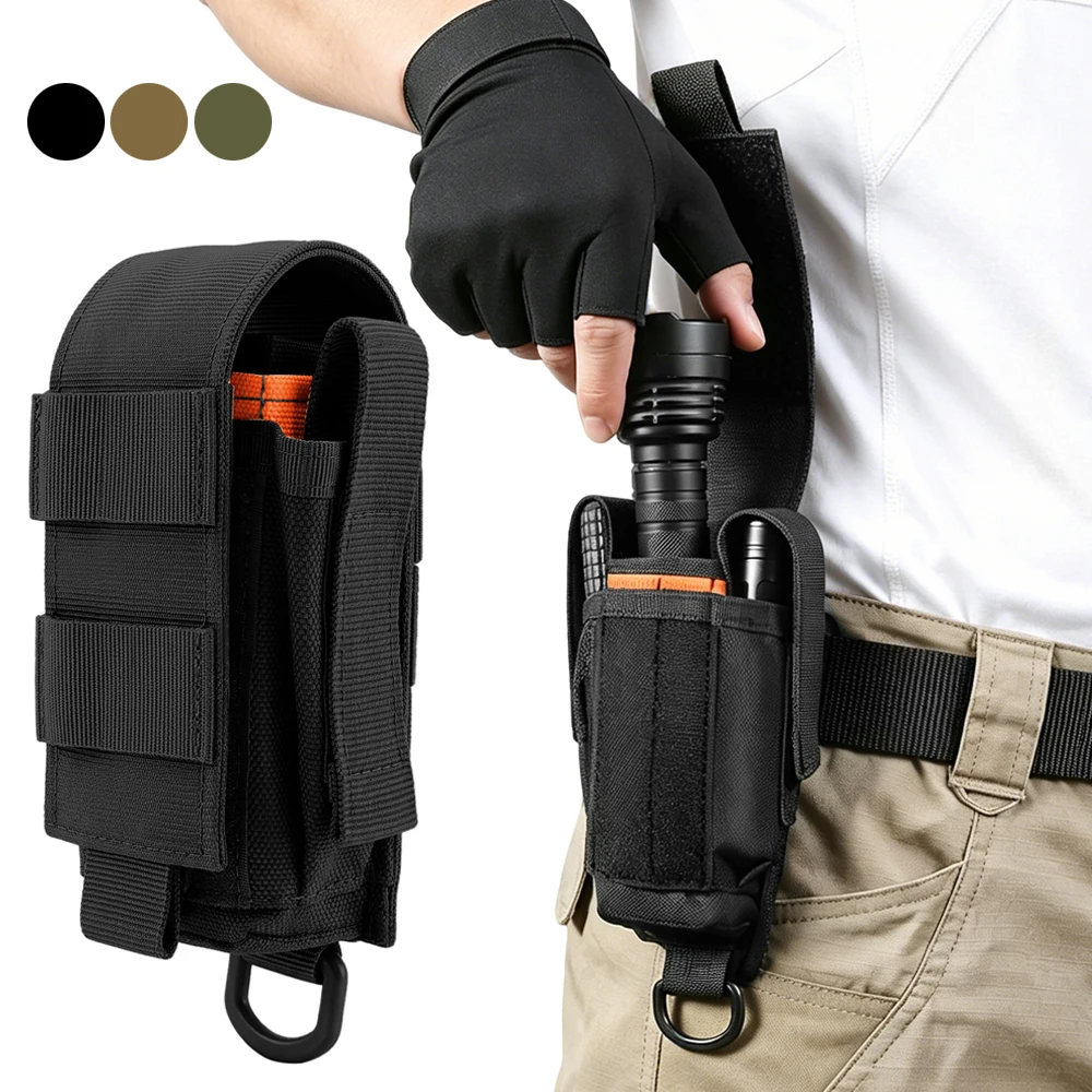 Edc Carry Pocket Pouch - Tactical Flashlight Pouch Outdoor Tool Storage