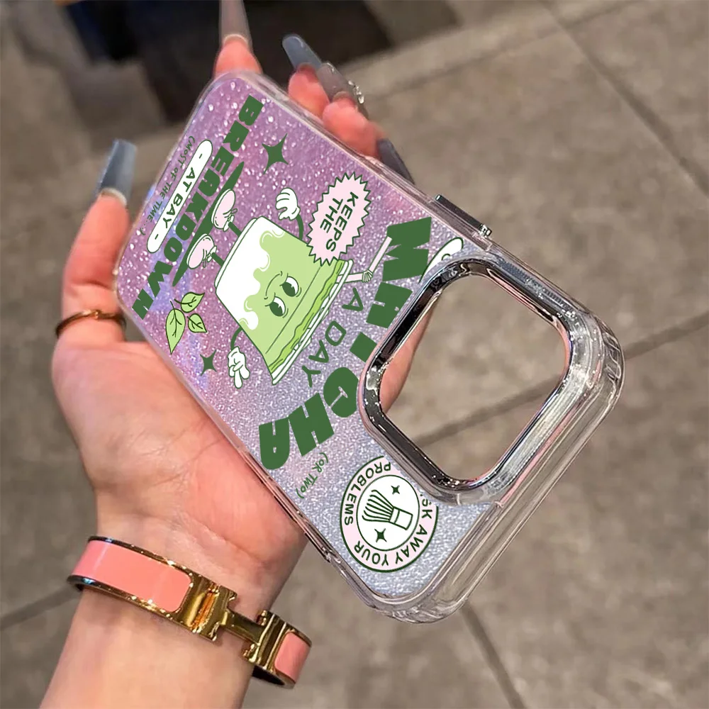 마치밀크티 플레이팅 투명 폰케이스 (OPPO Reno2 Reno4 Reno5 Reno6 Reno8 Reno11 Reno12 Reno13 Z T F Pro 4G 5G)