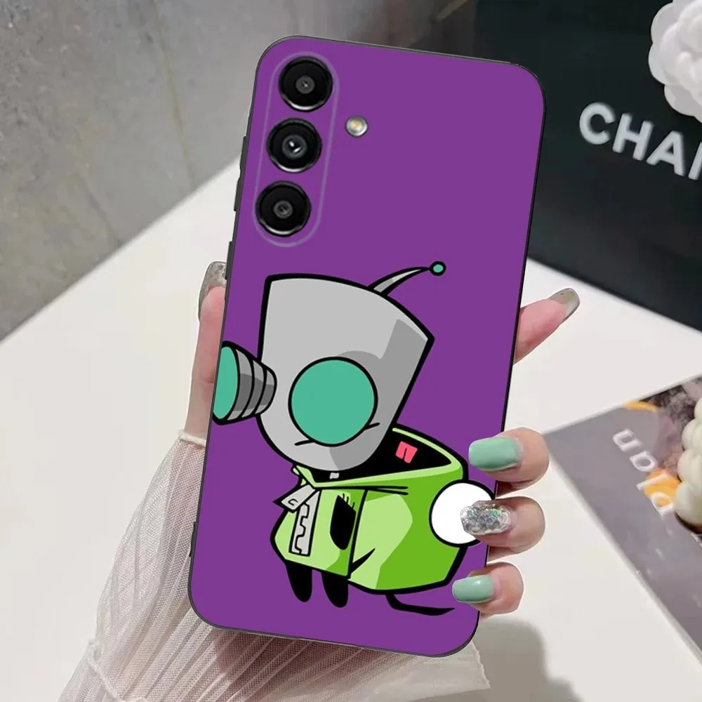 Cartoon I-Invader Zim Phone Case For Samsung S24,S21,S22,S23,S30,Ultra,S20,Plus,Fe,Lite,Note,10,9,5G Black Soft Cover