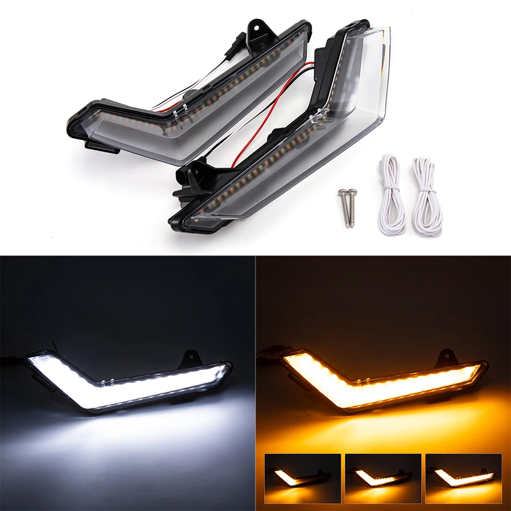 

Daytime Running Lamp DRL Turn Light Flashing Flowing Yellow LED For Can-Am Defender 2020+ Defender Max 2020+ Commander 2021