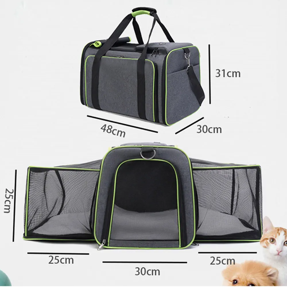 Pet Carriers Portable Breathable Foldable Shoulder Bag Cat Dog Puppy Carrier Bags Outgoing Travel Pets Handbag Transport Bag