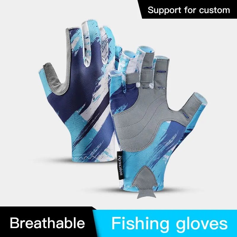 Angeln Radfahren Handschuhe Rutschfeste Halbfinger UV-Schutz Leichte Atmungsaktive Outdoor Sport Ausrüstung Angeln Segeln Handschuhe