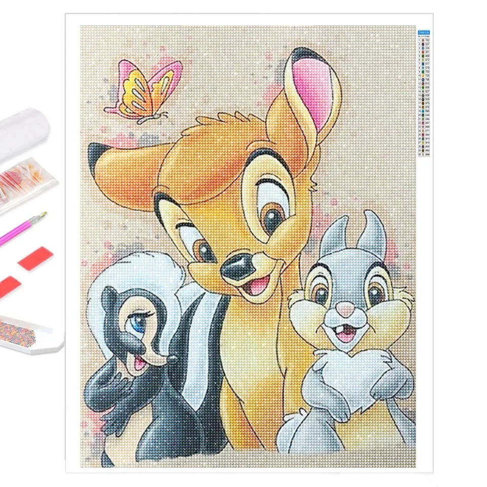 Bambi 5D Diamond Painting Disney Full Diamond Embroidery Cartoon DIY Rhinestone Pictures Cross Stitch Kits Crafts Home Decor