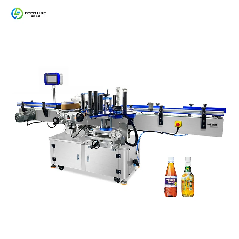 Full Automatic Label Applicator Round Bottle Glass Bottling And Labeling Machine Customize