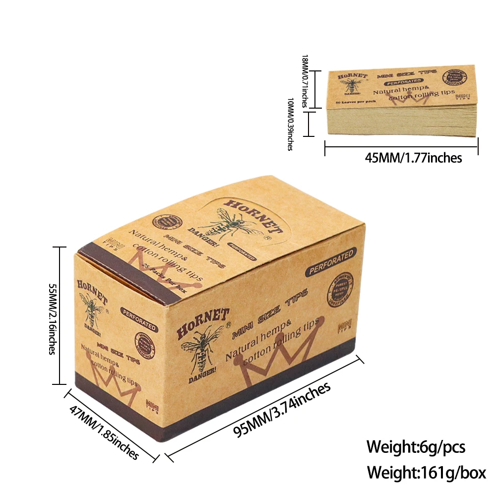 1 صندوق نصائح مرشح السجائر ورق لف ورق لف طبيعي غير مكرر لملحقات أنبوب التدخين المدخن
