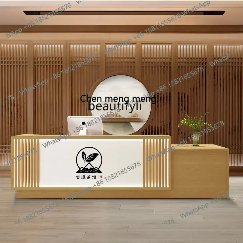 X  New Chinese style, reception desk  teahouse  bar, beauty salon  checkout page  foot bath shop  health center  retro counter