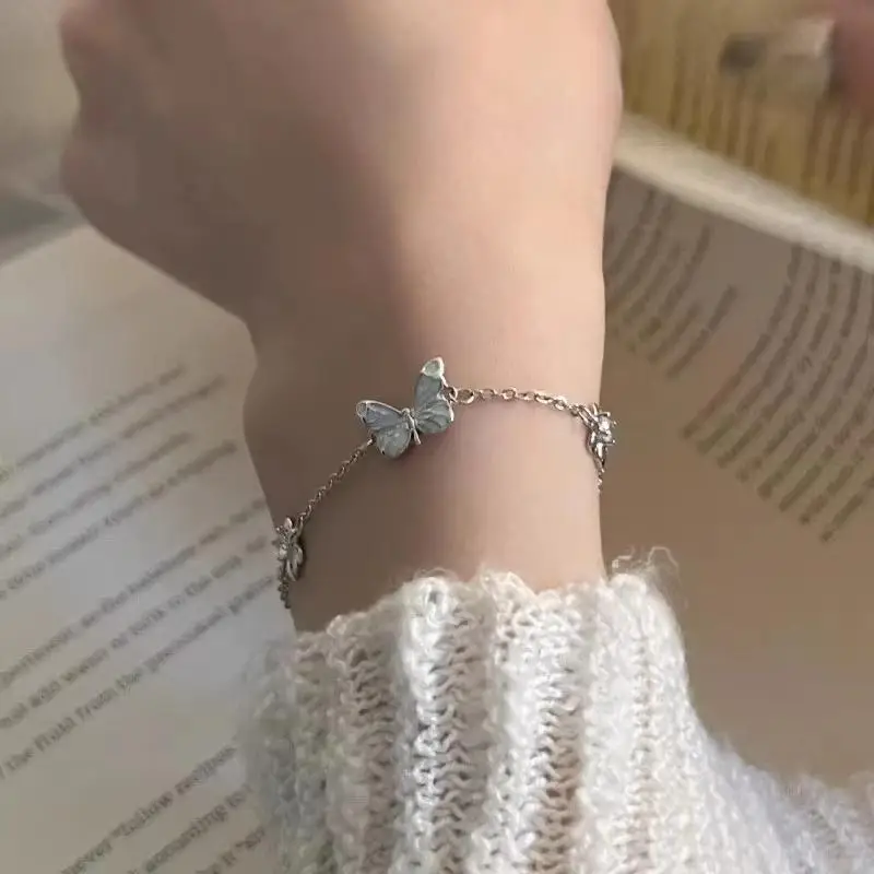 Luminous Butterfly Necklace And Bracelet Elegant Jewelry Gift Set For Her Birthday Anniversary Gift