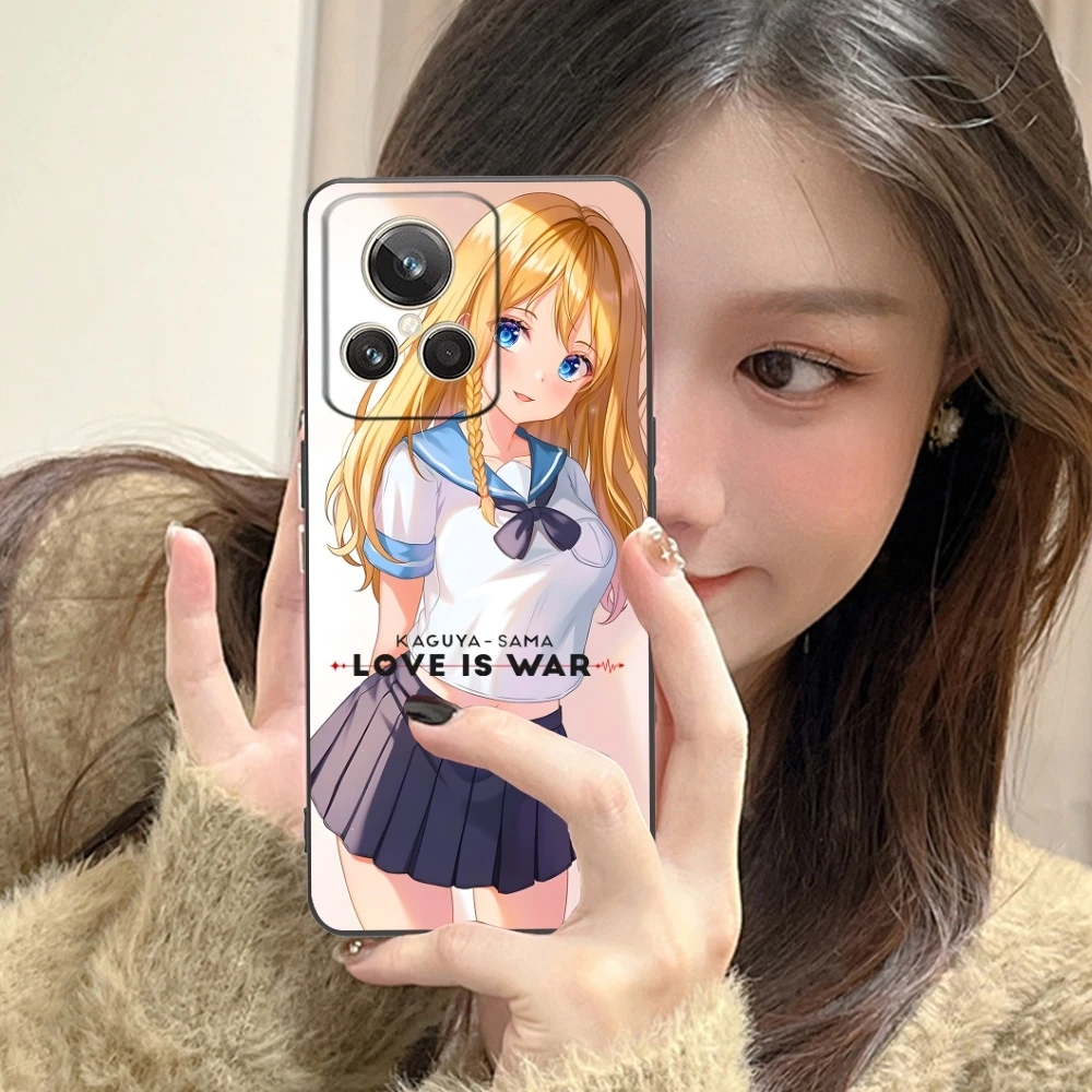 Kaguya Sama Hayasaka Mobile Phone Case for Realme GT 2 9i 8i 7i Pro X50 X2 C35 C21 C20 C11 C3 Black Soft Phone Cover Shell