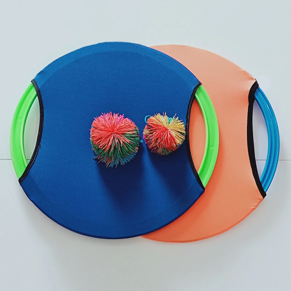 

Trampoline Paddle Ball Set Flying Dish Toys Toss Game for Kids Outdoor Indoor Play H eye Coordination Activities