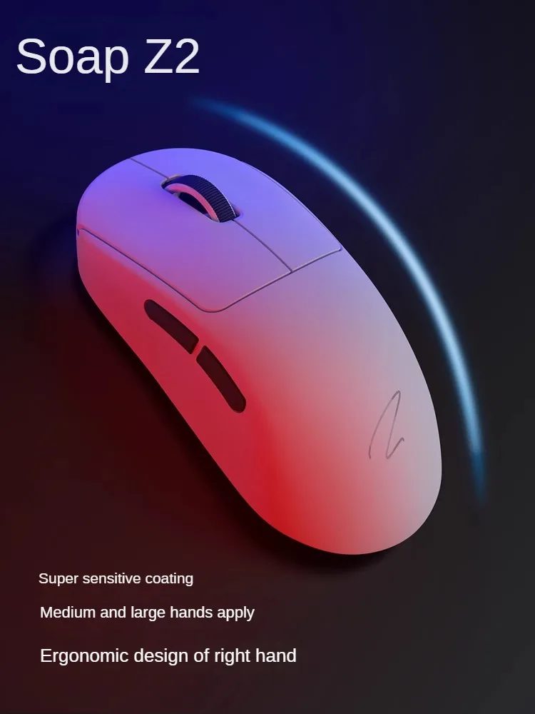 Zaopin Z2 Mouse Wireless 3 modalità Paw3395 ergonomia Hot Swappable Microswitch Base Mouse da gioco leggeri Mini Mouse personalizzato