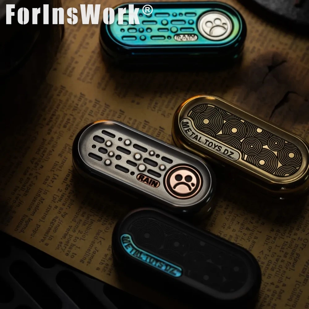 الألعاب المعدنية DZ أعلى السطح الممطر أربع مواد ذروة لوحة القطع المقطعي اليد أداة التبريد الأشياء المضادة للضغط لعبة EDC أداة تدوير الأرجل المعدنية #4