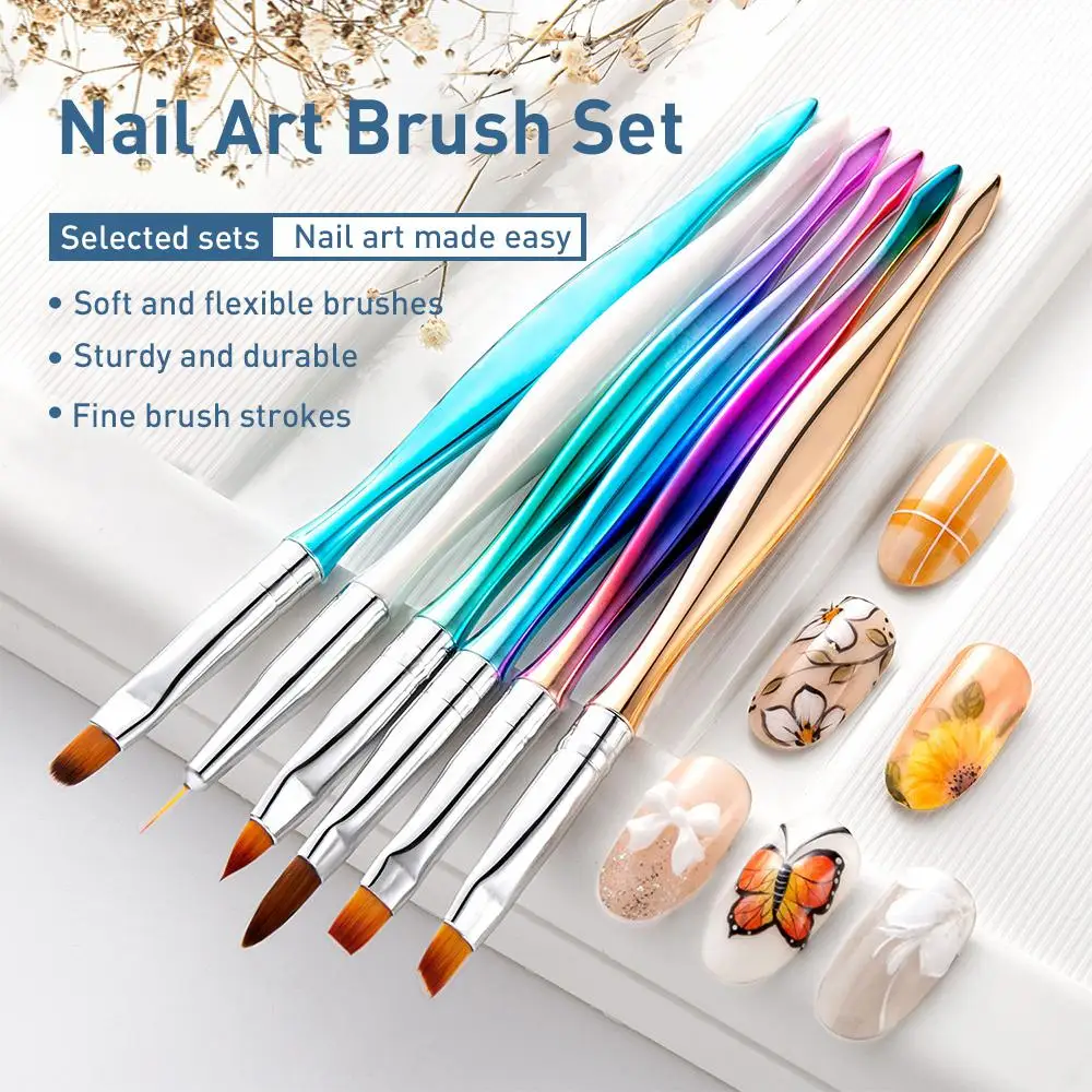 Streifen Linie Zeichnung Stift Nail Art Pinsel Set Acryl UV Gel Erweiterung Nail Art Liner Pinsel Nägel Nagel muster Design