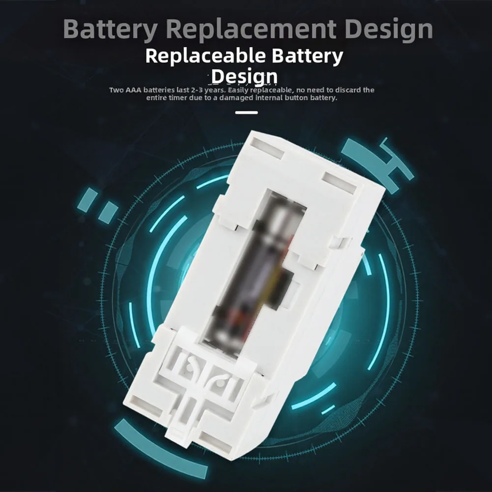 

Programmable Time Switch Box for DIN Rail Installation with 1-Minute Timing Range Up to 168 Hours and 16 On/Off Cycles