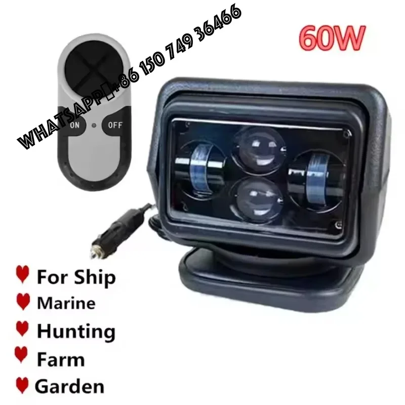 

New arrival 360Degree Search Light 12V Aluminium Work Light for Truck Boat Car ATV UTV Remote Control 6000K Color Flood Retrofit