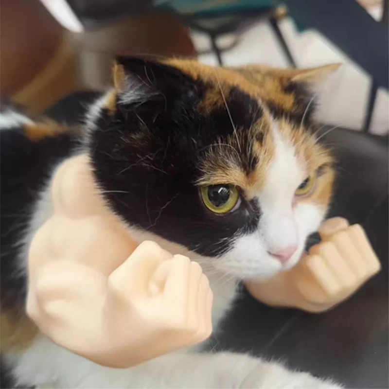 

Забавный висячий декор на шею кота, костюм на мышечной руке, 3D печатный реквизит на руку кошки, аксессуар для вечеринки на Хэллоуин для подарков любителям кошек