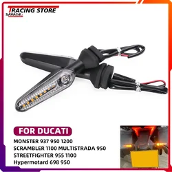 2024 Rear LED Turn Signal Light For Ducati Hypermotard 698 Panigale 1000 V4 Scrambler 1100 Blinker Flowing Flash Indicator Motor