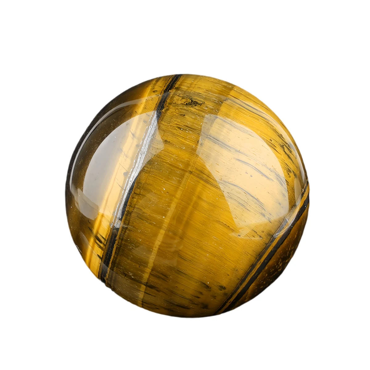 Yellow Tiger Eye 25mm Gemstone Sphere No Hole Crystal Healing Stones for Reiki Chakra Meditation Yoga Energy Ornament Gift