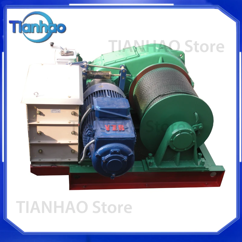 Electric Scraper Hoist for Fishing Boat Winch Trolley with Steel Wire Piling System Dual Drum Fast Hammer Pile Driver