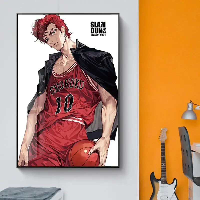 

Japanese anime character Dunking master Poster Painting Decorative Wall sports basketball canvas art Kawaii Room decoration