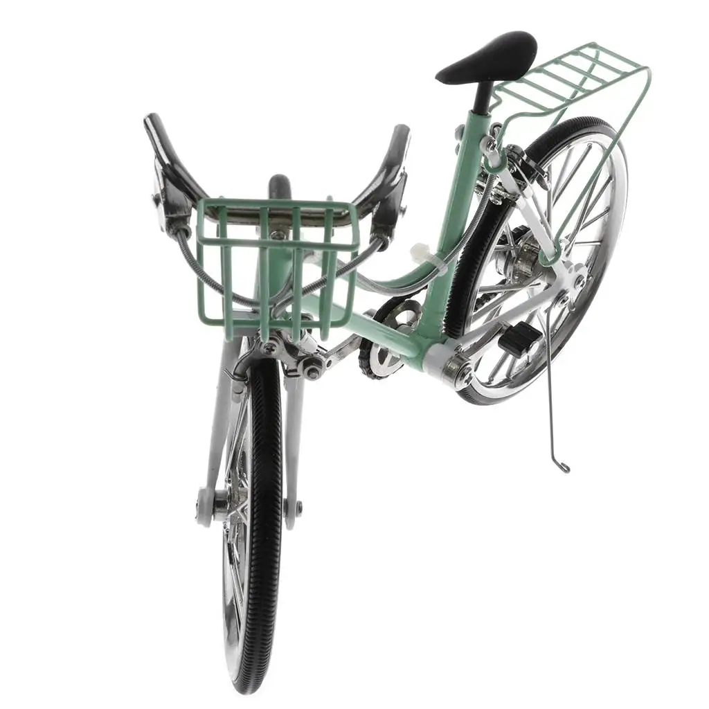 

1 10 Diecast Alloy Replica Bicycle Toy Dutch Style Mini Bike Model Dollhouse Collectible for Kid Gift