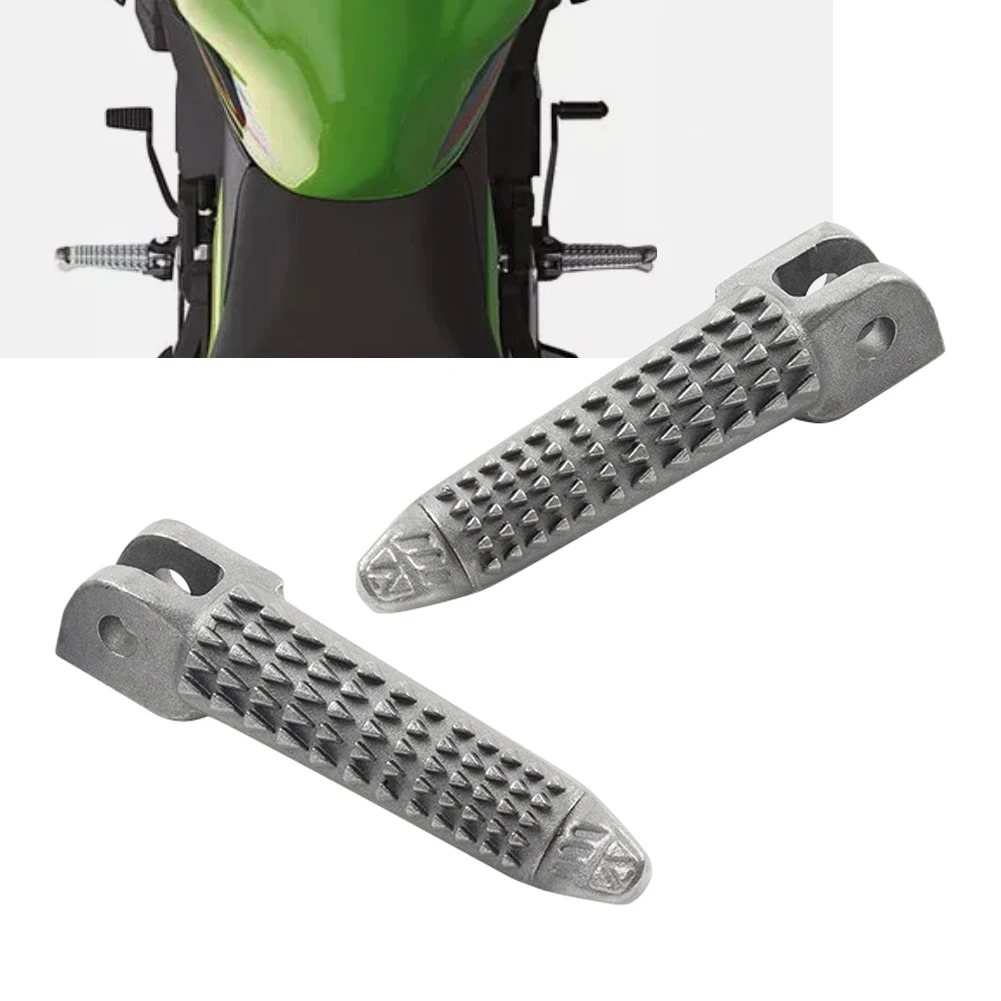 Motorcycle Front Driver Foot Pegs Footrests Pedals For Kawasaki Ninja 400 18-24 Z400 19-24