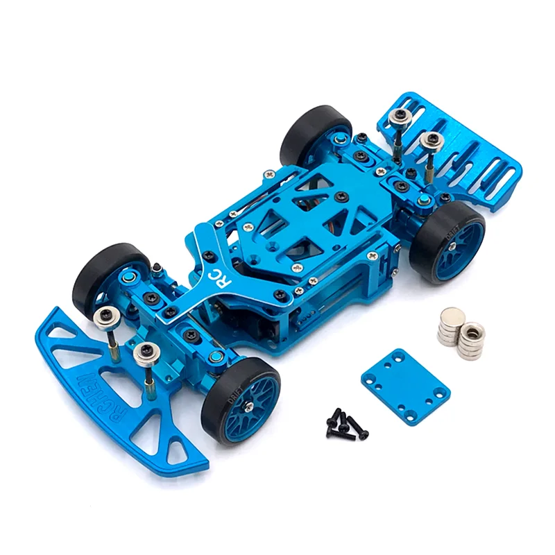 Metal Upgrade RC02 Rear Drive Drift Racing Frame For WLtoys Mosquito Car KYOSHO 1/28 RC Car Parts