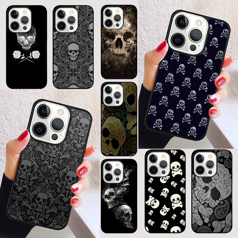 Skulls Bones Skeleton cover For iPhone 15 16 13 12 11 14 Pro Max Mini Max SE 2020 7 8 6S Plus Phone Case