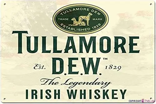 TSOSK Retro metal tin sign Tullamore Dew Irish Whiskey Established 1829 Tin Sign,Cave,Bar,Club, Home Wall Art Metal Tin Sig sign