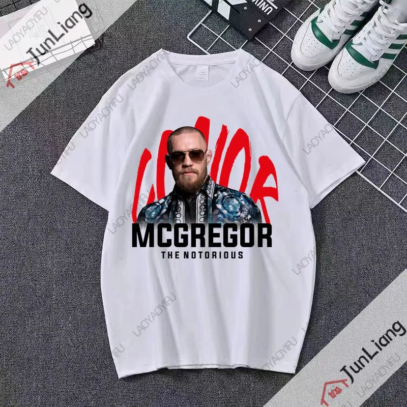 Conor McGregor Tattoo Inspired Fun Printed T-shirt for Men and Women Fashion Casual Wear O Collar Short Sleeve Oversized Top