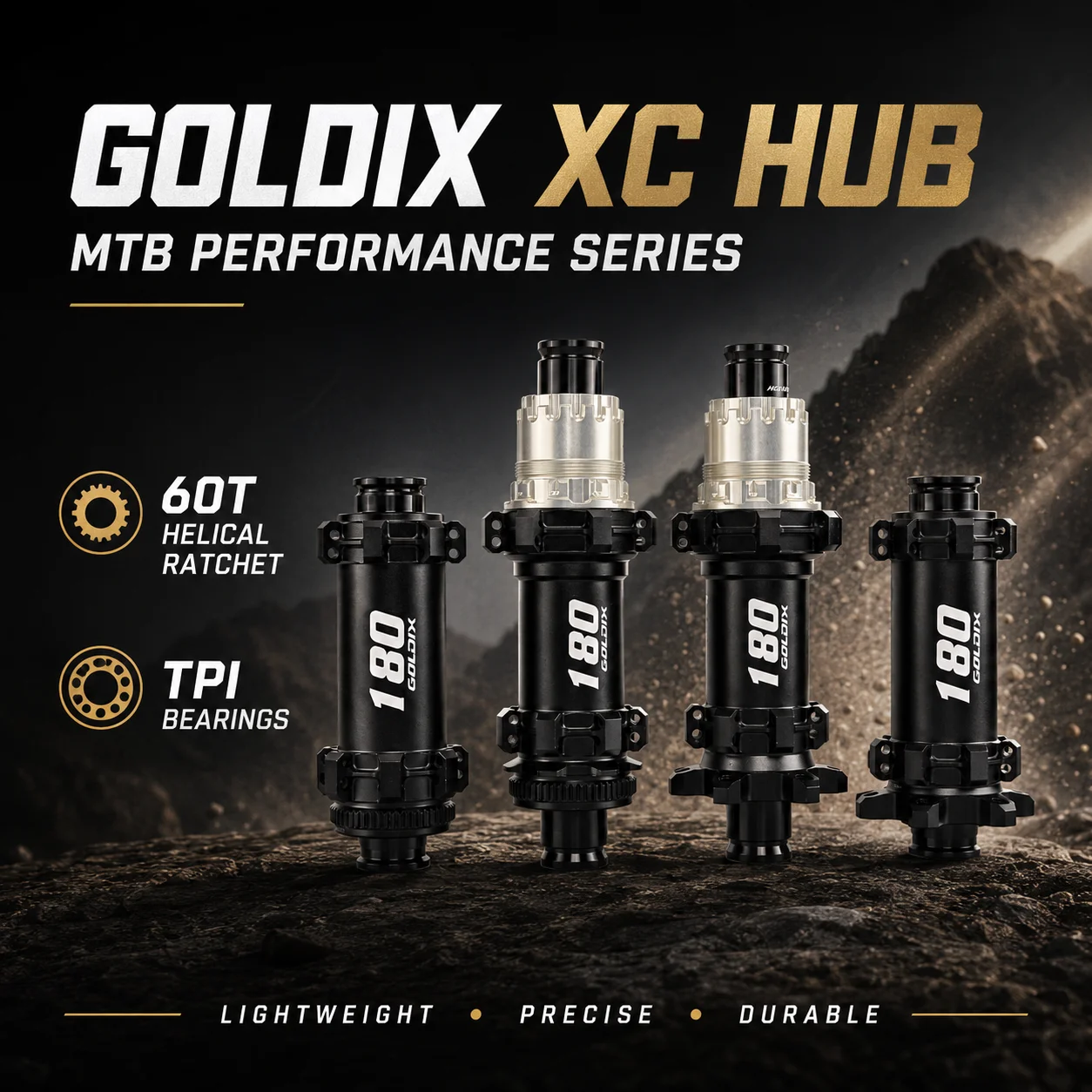 Dynamo Hub Front - GOLDIX New M180 MTB Hubs: 60T