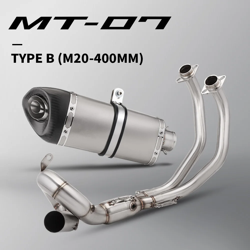 Complete uitlaatsysteem voor MT07 XSR700, complete pijpset 2015-2024