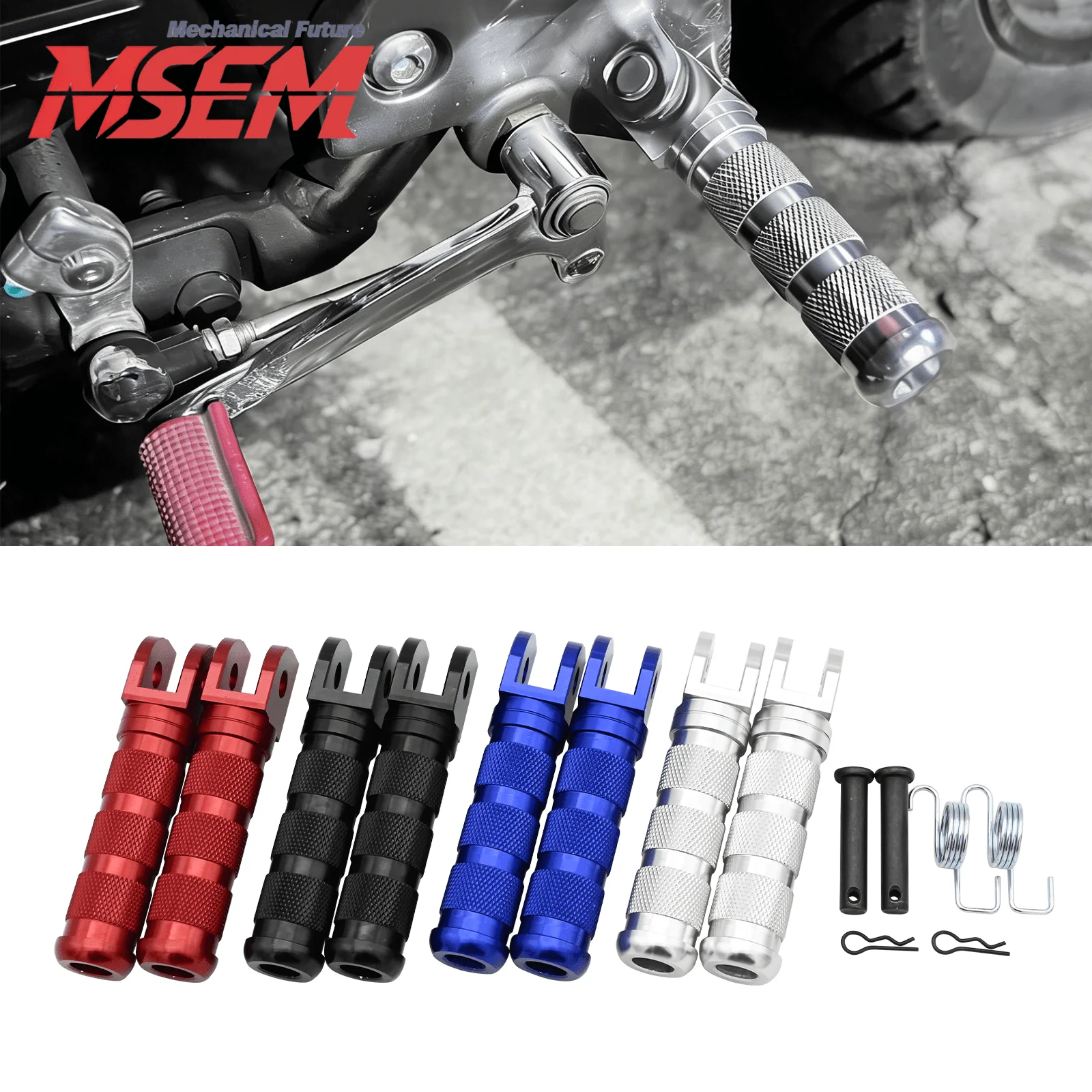 For Honda Kawasaki Yamaha Suzuki GSX S750 S1000 S1000F 250R R600 R750  Motorcycl Aluminum Front Foot Peg Footpeg Footrest