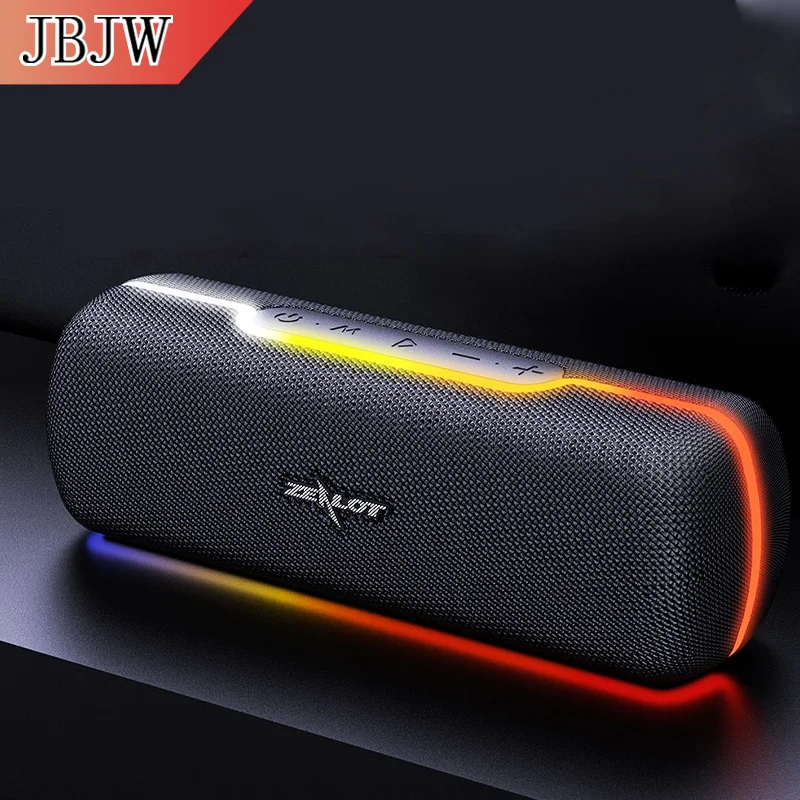 

S55 10W Wireless Subwoofer RGB Fluid Light Touch Control Bluetooth Speaker TWS Immersive Surround Bass Loudspeaker Built-in Mic