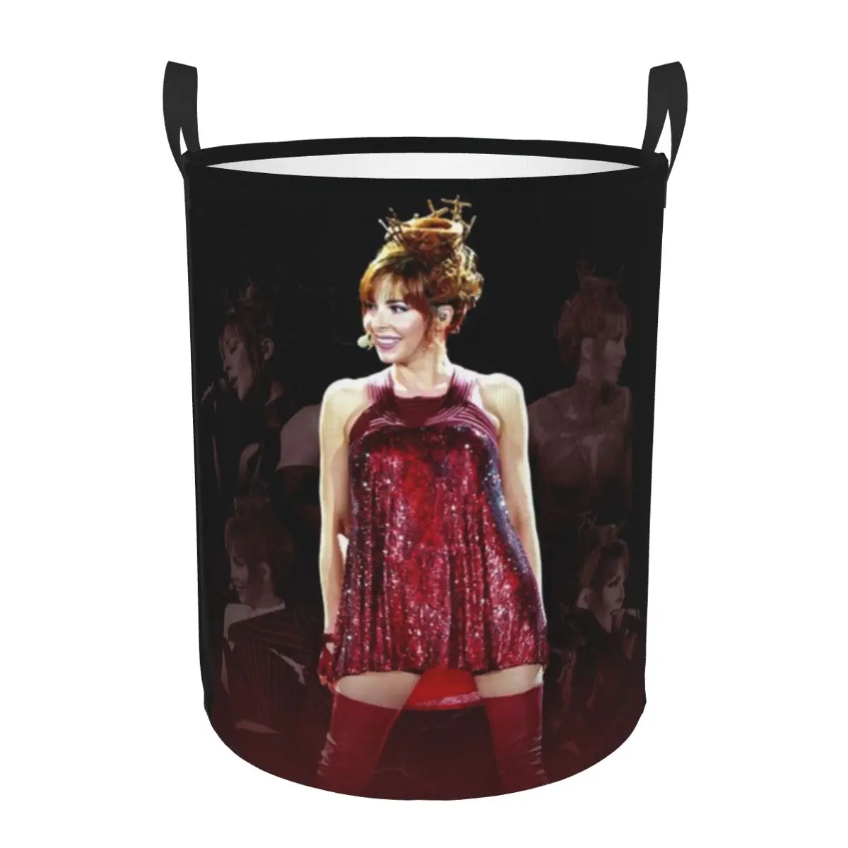 Mylene Farmer Laundry Hamper Large Storage Basket French Singer Kids Nursery Toy Organizer