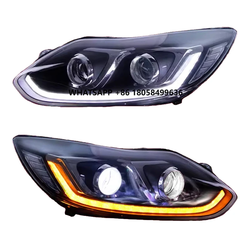 

For Ford Focus MK3 2012 2013 2014 Headlight Modified LED Car Accessories Head Light Plug and Play DRL Front Light Haed Lamp