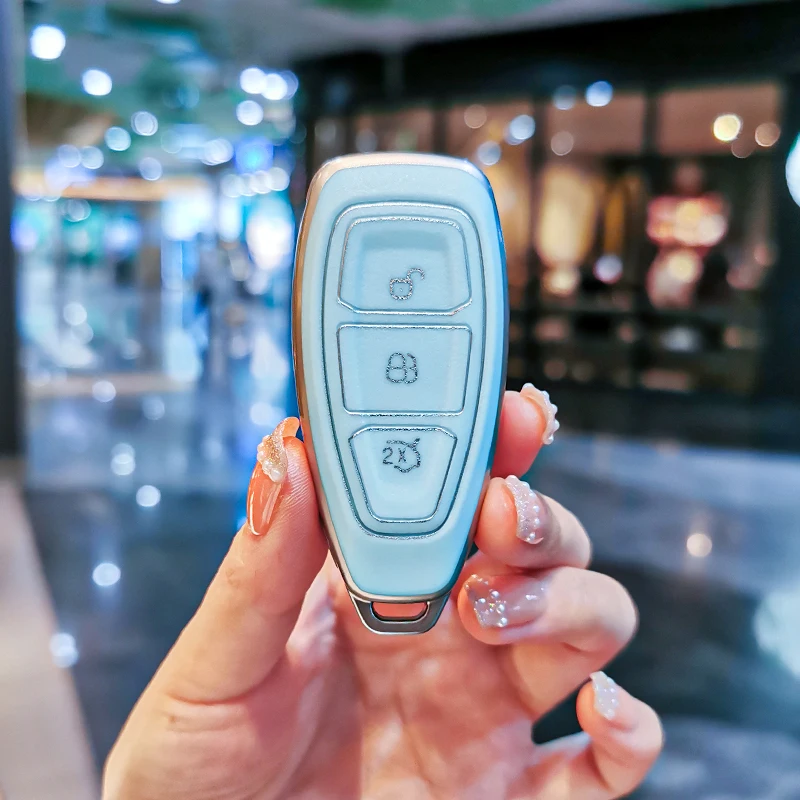 

Car Key Case Cover Key Fob Cover Key Shells for Ford Fiesta Focus 3 4 Mondeo Ecosport Kuga Focus ST Protector Fob Accessories