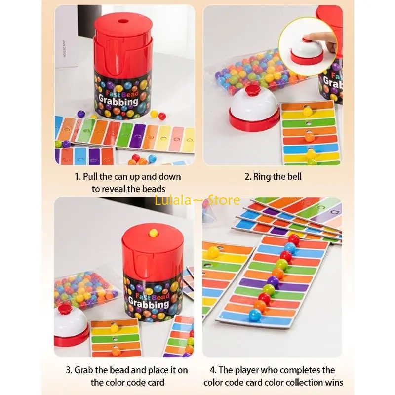 Y4QA Creative Fast Bead Grabbing Board Game Toy For Kids To Develop Cognitive Ability Home and Birthday Party Entertainment