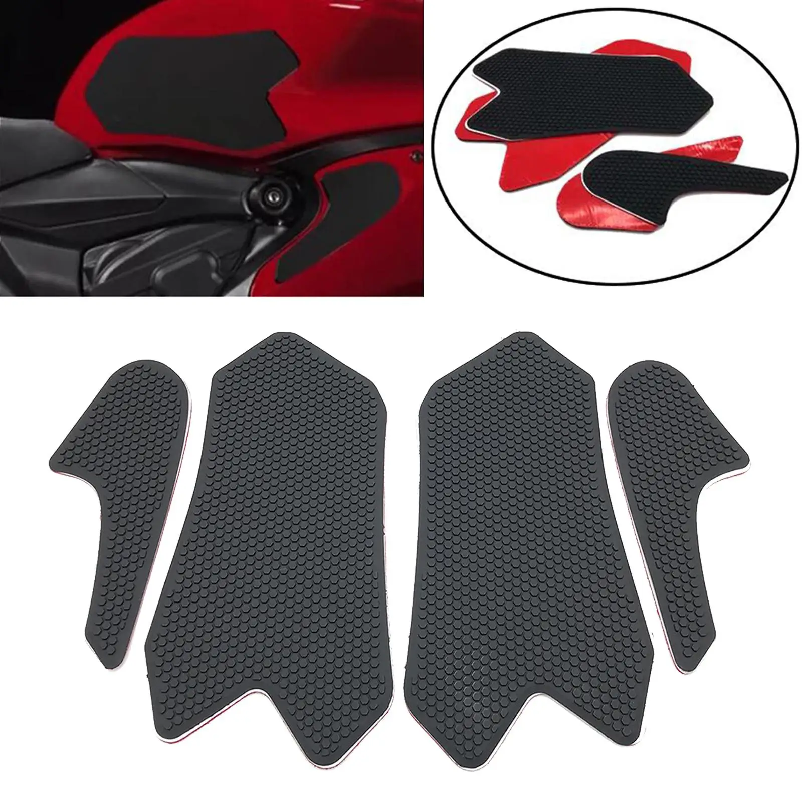 

Motorcycle Rubber Tank Traction Pads Side Gas Knee Grips Decals for Ducati Panigale 899 2013-2015