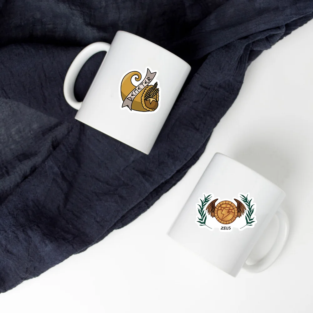 55PCS Ancient Greek God Logo Sticker Suitcase Cartoon Laptop Decorative Luggage Phone Guitar Car Bike Notebook Scrapbook Sticker