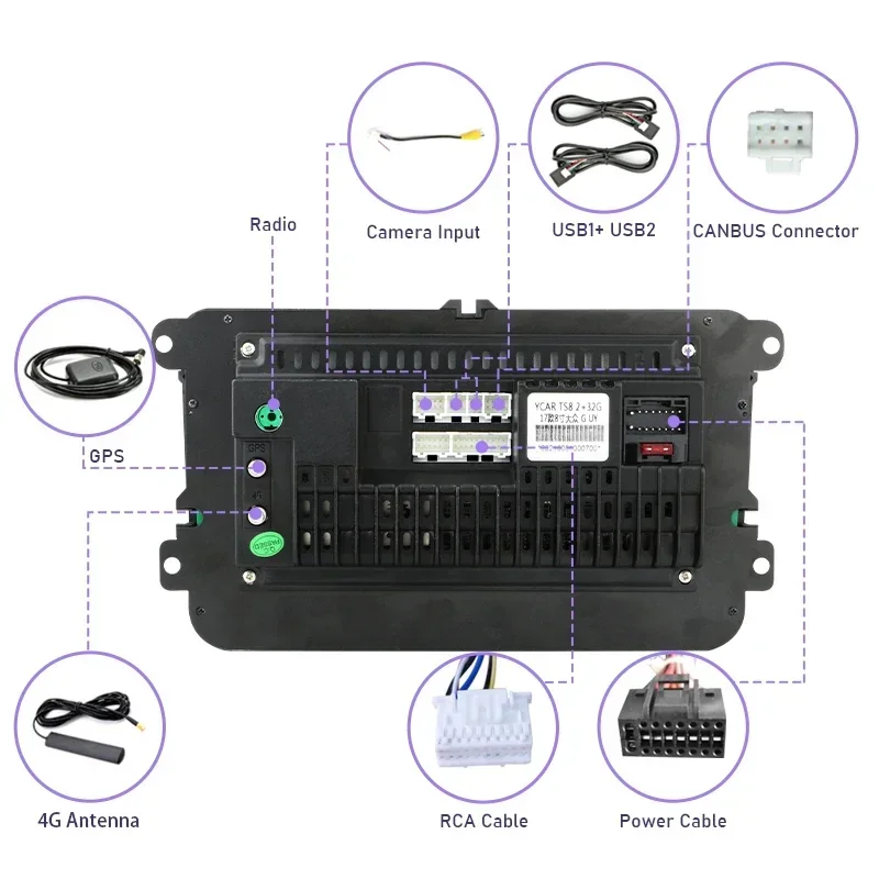 폭스바겐 VW 파사트 B6 B7 CC 티구안 투란 골프 폴로 GPS 카플레이, 자동 헤드 유닛 IPS, 2 Din 4G, 안드로이드 12