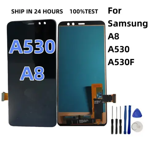 A530 A530F/DS Display With Frame For Samsung Galaxy A8 2018 Lcd Display Touch Screen Digitizer Assembly Replacement no frame