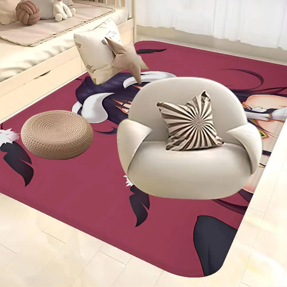 Anime Sexy Girls Gamer Albedo Bathroom Mat Kids Room Bedroom Decoration Balcony Anti-Slip Doormat Living Room Welcome Rug